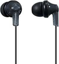 Panasonic ErgoFit In-Ear Earbud Headphones RP-HJE120K Dynamic Crystal-Clear Sound, Ergonomic Comfort-Fit